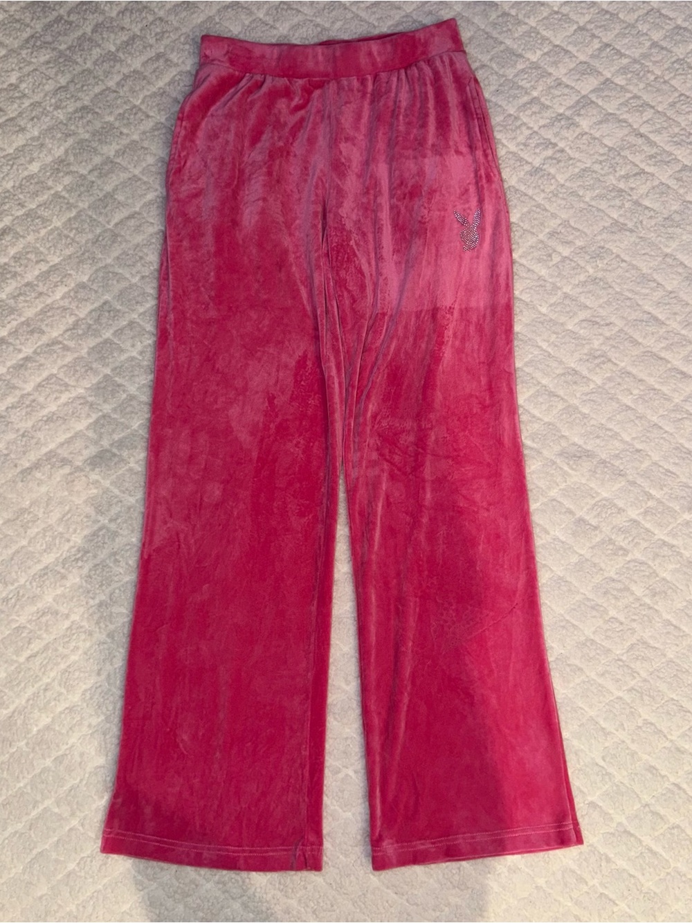 PLAYBOY Hot Pink Velour Loungewear Set - Picture 5 of 8